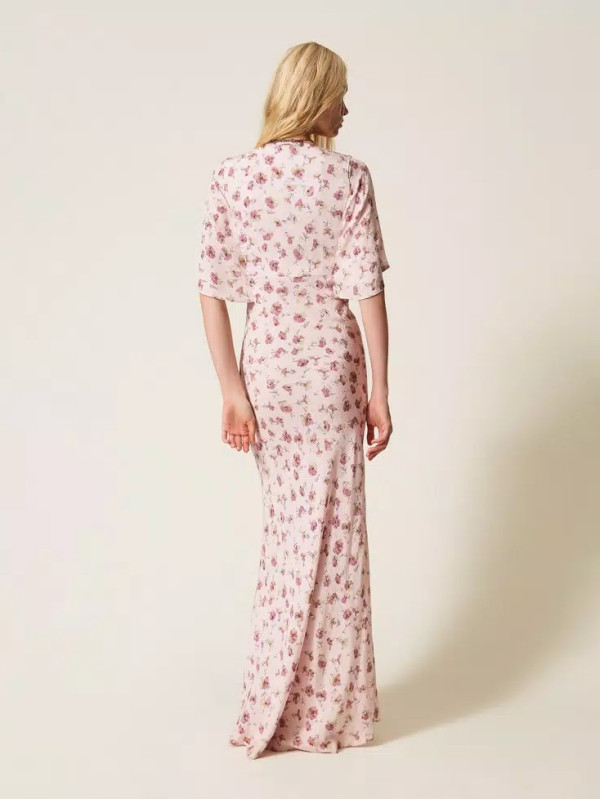 Довга сукня / Трояндовий принт