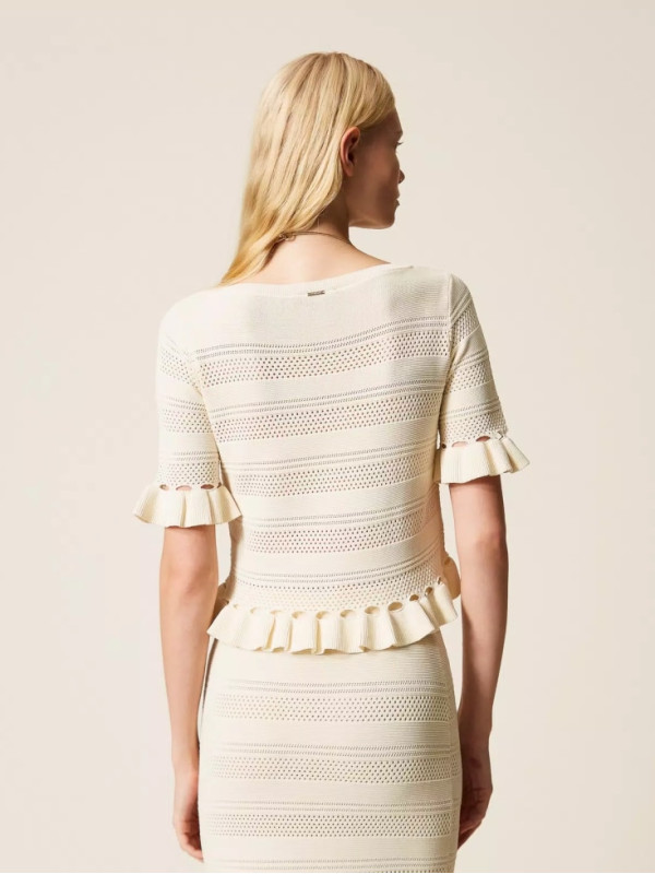 Светр з рюшками / Перламутр